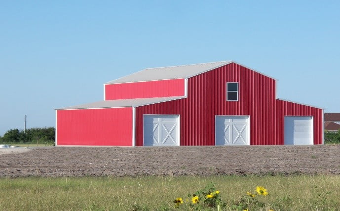 steel building red barn